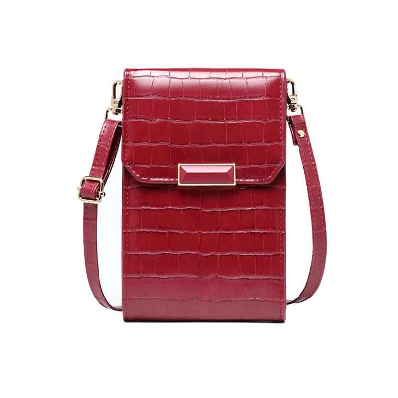 Новый женский кошелек с крокодиловым узором кожаный на плечо сумка для телефона