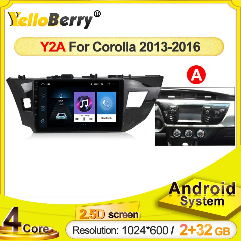 Автомагнитола на Android мультимедийный видеоплеер для Toyota Corolla Levin 2014 2016 навигация
