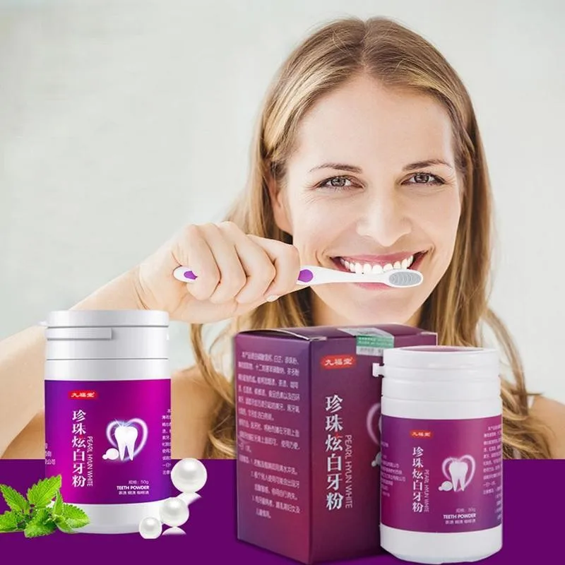 

50g Teeth Whitening Powder Tooth Care Mouth Cleaning Fresh Plaque Whitening Remove Breath Powder Dental Bleachi Oral Stains L1E2