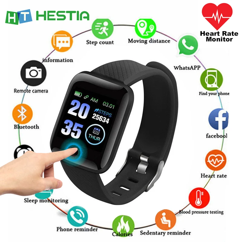 Смарт часы для мужчин кровяное давление водонепроницаемые умные женщин монитор