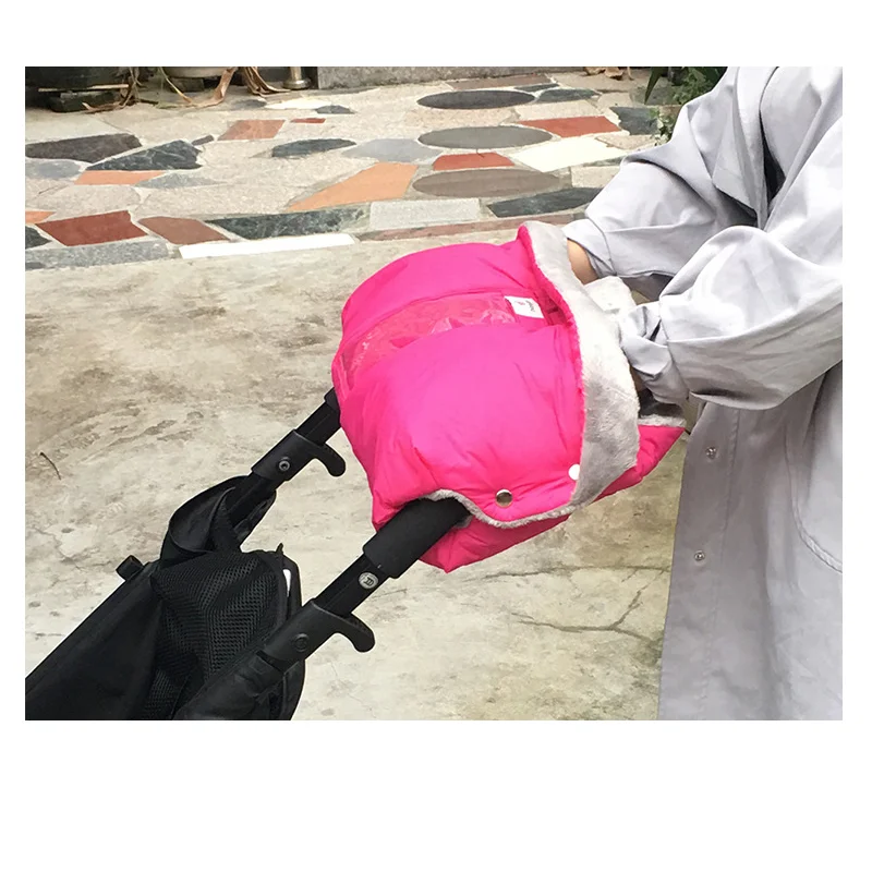 Зимняя детская коляска теплые перчатки с карманом для телефона