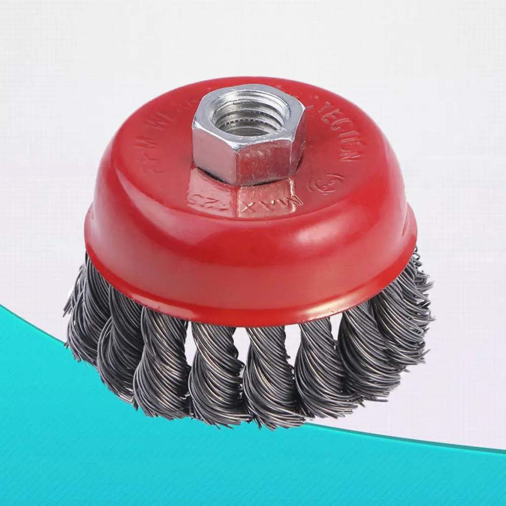 

6 Pcs Banded Knotted Wire Cup Brush For Grinders Brush Oil Paint Remover Tool