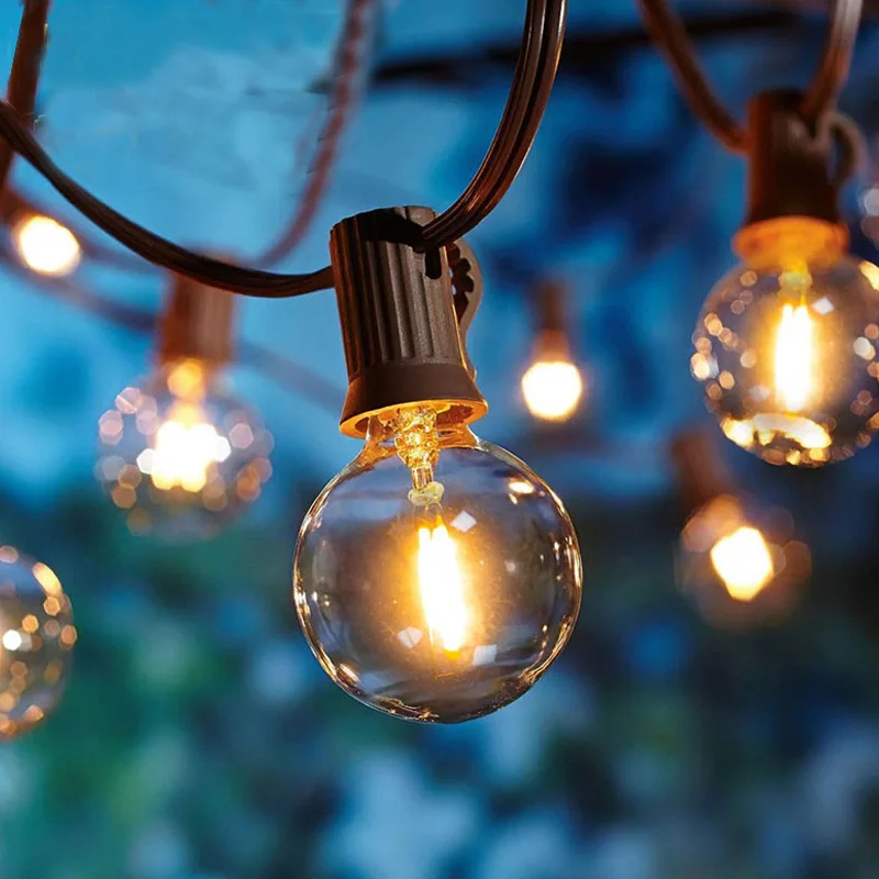 

6M LED Globe Ball String Light With 20 Clear Ball Vintage Bulbs Indoor/Outdoor Hanging Umbrella Patio String Lighting EU/US Plug
