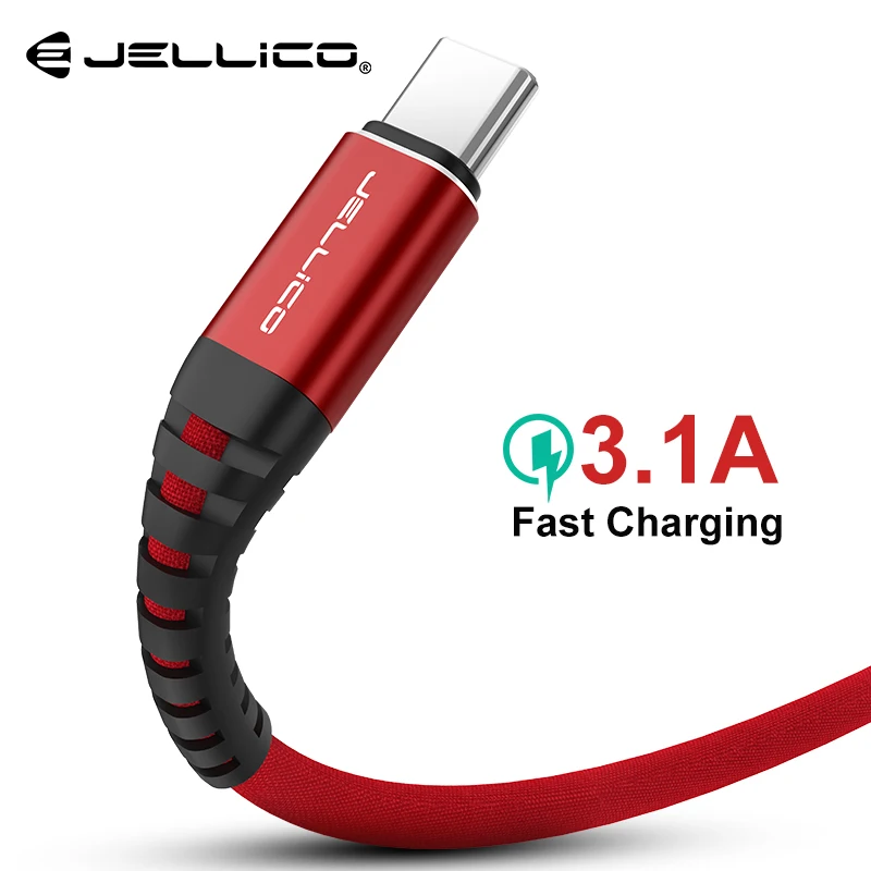 Кабель Jellico USB Type C для Xiaomi Redmi Note7 mi9 кабель Samsung S9 Быстрая зарядка провод мобильный