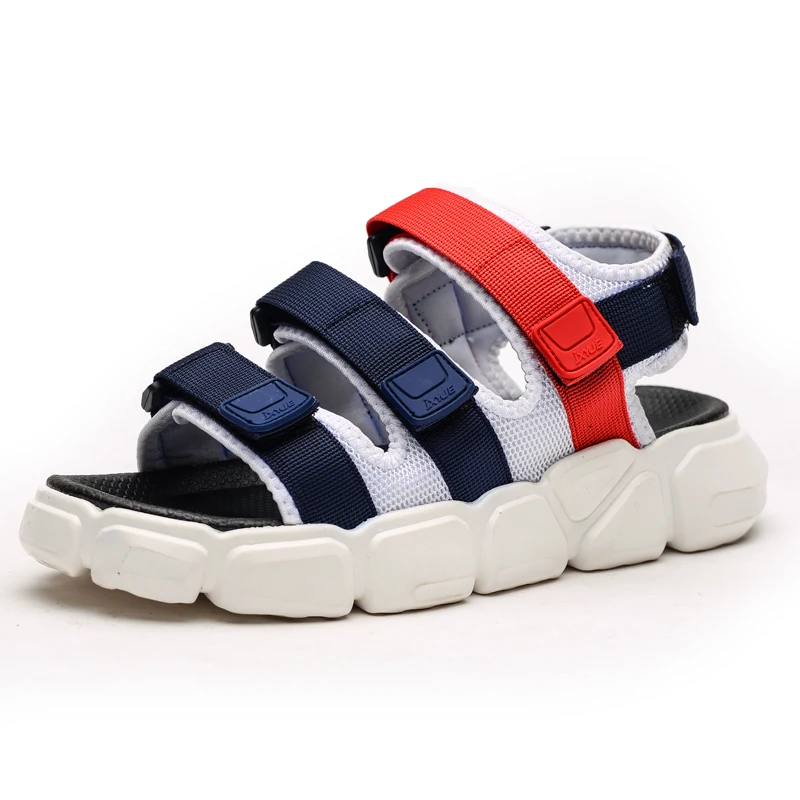 

Men Sandals 2021 Platform Beach Shoes Summer Soft Sneakers Man Thick Bottom Comfortable Light Casual Slippers White Size 39-44