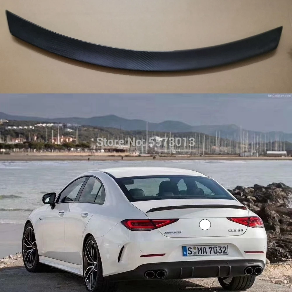 

Fit For Mercedes Benz CLS Class W257 C257 CLS400 CLS550 AMG 2018 2019 2020 Carbon Fiber Rear Trunk Spoiler Boot Wing Car Styling