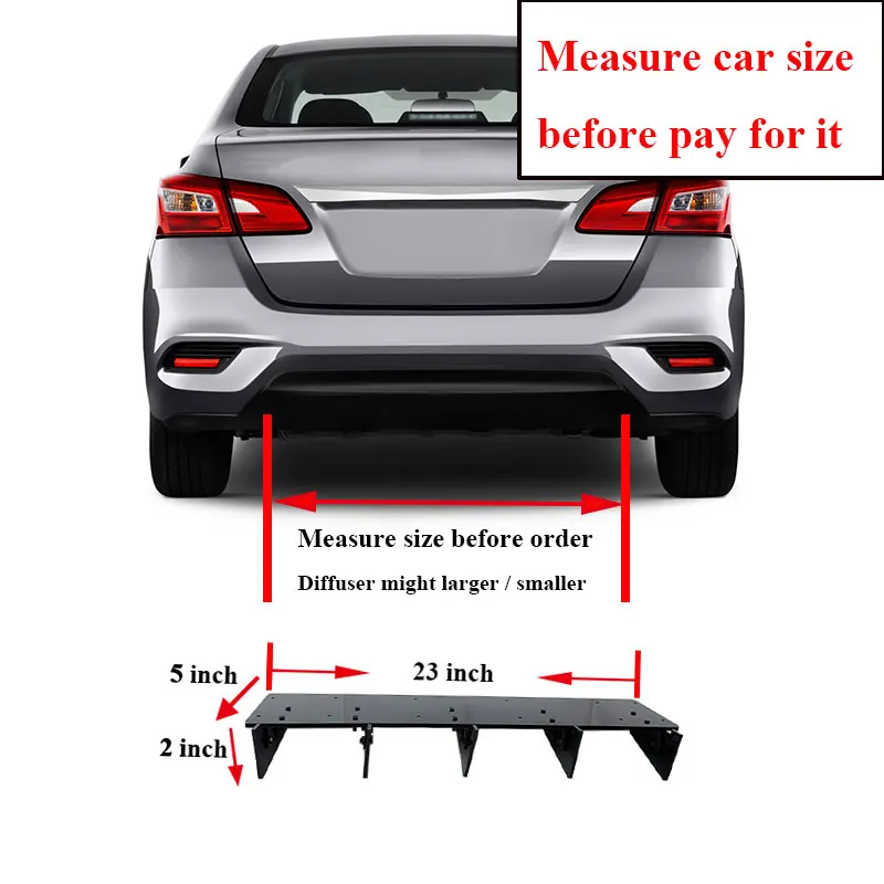 Fit For Dodge Caliber 2007-2012 High Quality UV Coating Acrylic Black Rear Bumper Lip Trunk Spoiler Diffuser Car Protector | Автомобили и