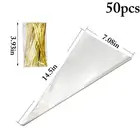 100 шт.50 шт Конфеты упаковочные мешки одежда для свадьбы, дня рождения украшения сладкий целлофановый пакет для конфет конус хранение упаковочный мешок