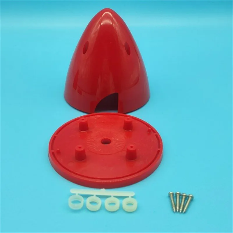 

1 Set Round Tip Nylon Plastic RC Airplane Prop Propeller 1.5-4 Inch Spinner 2 Blade RC Spare Parts Red Color