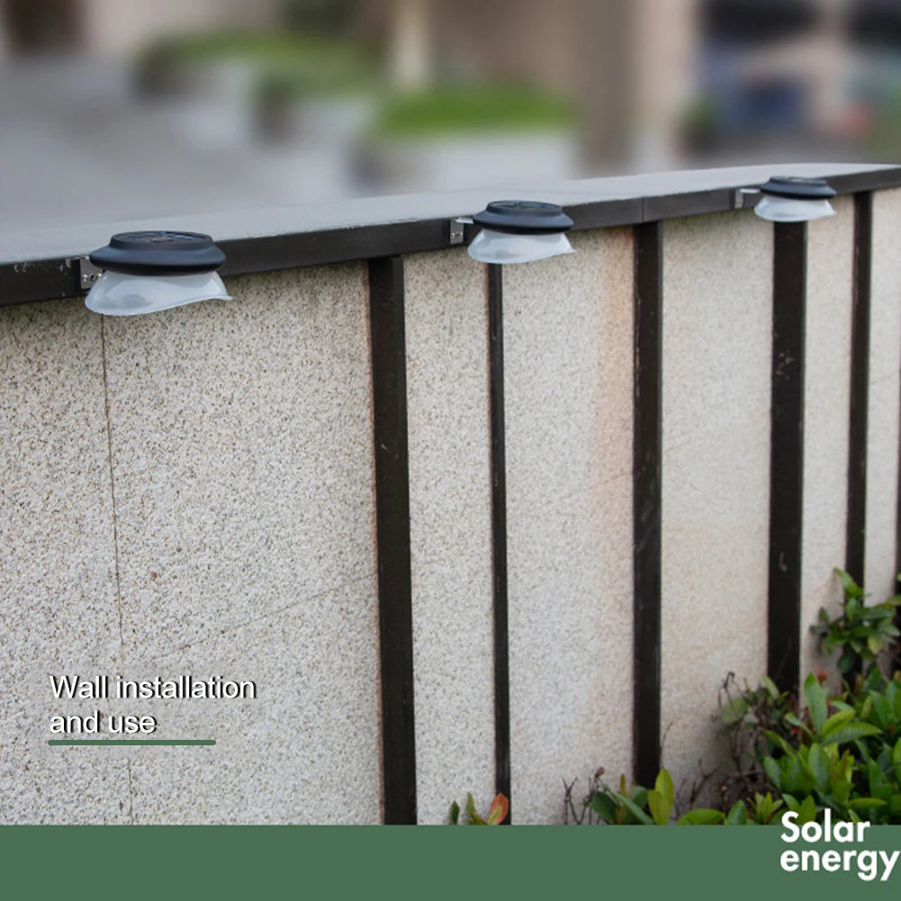 

4pcs Easy Install Villa Solar Gutter Light Wall Mount 9 LED Decorative Driveway Deck Patio Fence Lamp Waterproof Outdoor Garden