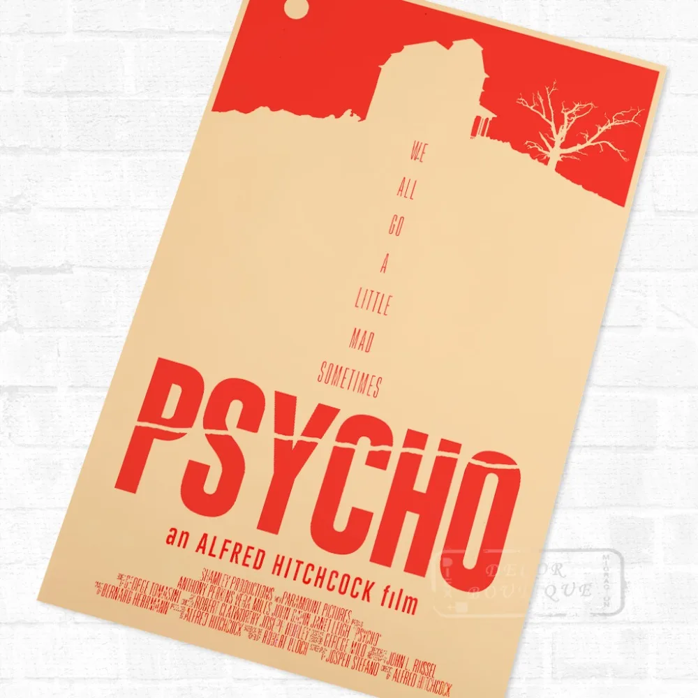 Серия фильмов ужасов психологический минималистский ВИНТАЖНЫЙ ПЛАКАТ ретро