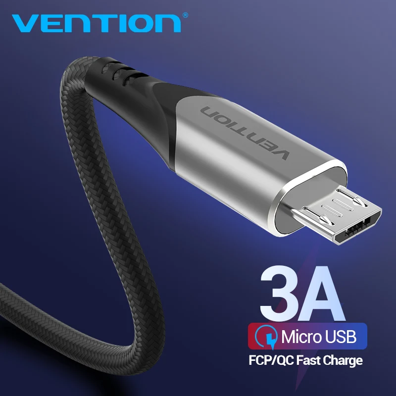 

Vention Micro USB Cable 3A Fast Charging Wire for Android Mobile Phone Data Sync Charger Cable 3M 1M For Samsung HTC Xiaomi Sony