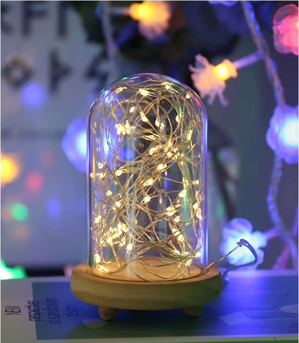 5M-10M/50-100 USB leds Silver Wire LED String lights Holiday lighting Fairy Garland For Christmas Tree Wedding Party Decoration