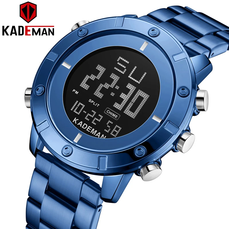 9151 LED спортивные мужские часы Классическое качество Движение цифровые люксовый