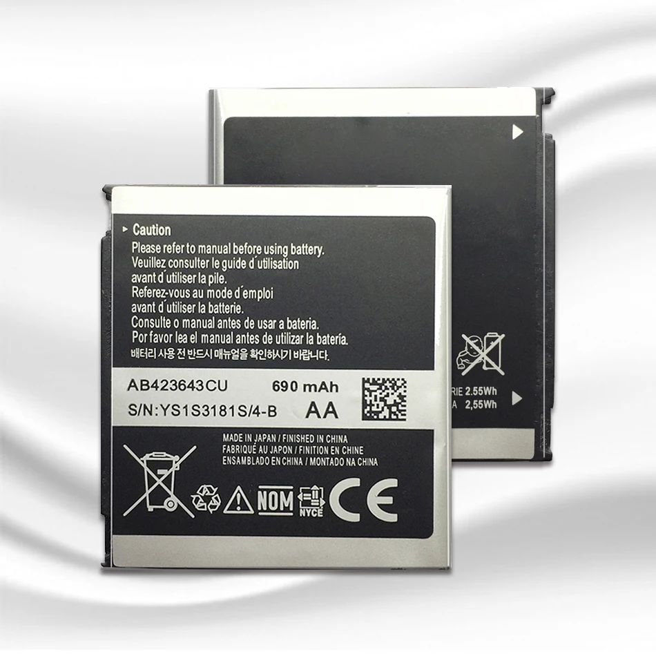 Для SAMSUNG X828 D830 D838 E840 E848 F589 F639 U100 U108 U308 U600 U608 X820 мобильный телефон аккумулятор AB423643CU