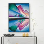 Художественный постер Джорджия о'keeffe, абстрактное искусство, озеро Джордж отражение-идея подарка-настенный художественный постер, печать принтов