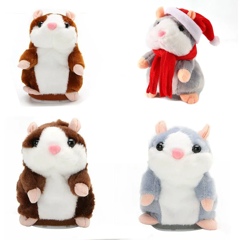

15cm Lovely Talking Hamster Speak Talk Sound Record Repeat Stuffed Plush Animal Kawaii Hamster Toys Children Kids Birthday Gifts
