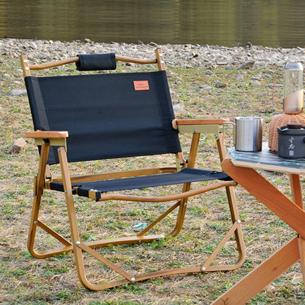 저렴한 접이식 나무 의자 초경량 휴대용 레저 의자 의자 낮잠 해변 좌석 낚시 피크닉 캠핑 장비, 메쉬 가방 포함