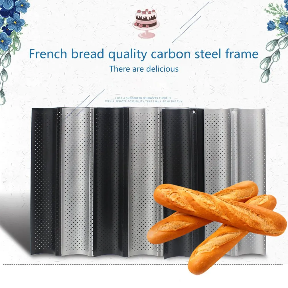 

Food Grade Steel Groove Wave Bread Baking Tray For Baguette Bake Mold Pan Banneton Baking Tool Mold Pan