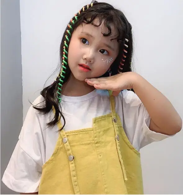 値段 30 セット/ロット 5 ピース/セットマルチポリマークレイスパイラル子供の組紐ペンダントピグテール組み機編組スティックヘアアクセサリー HA1223