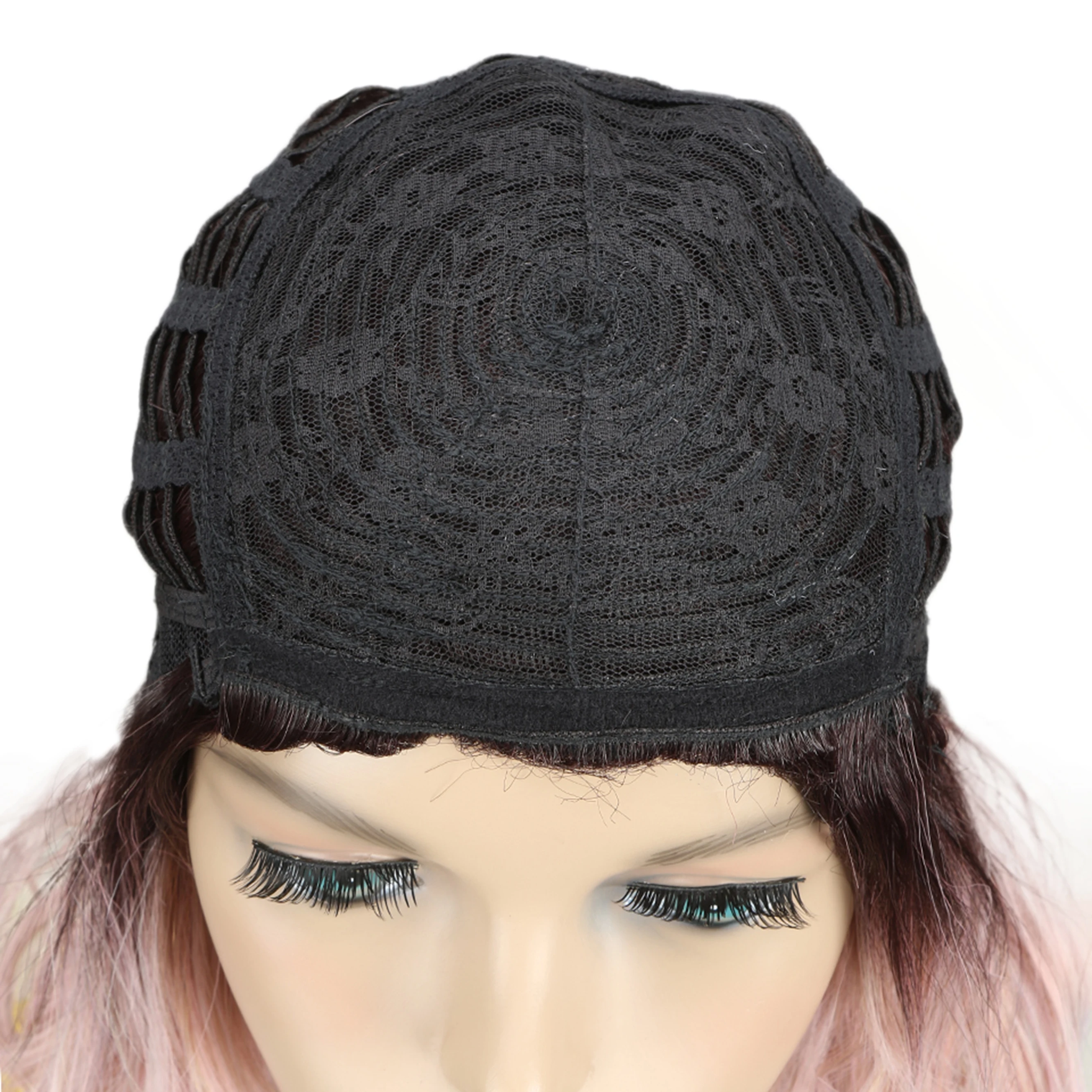 

Fashion Idol Short Deep Wave Wigs Synthetic Hair With Bangs Party Wigs For Women Anime Cosplay 12 Inch Heat Resistant Fiber