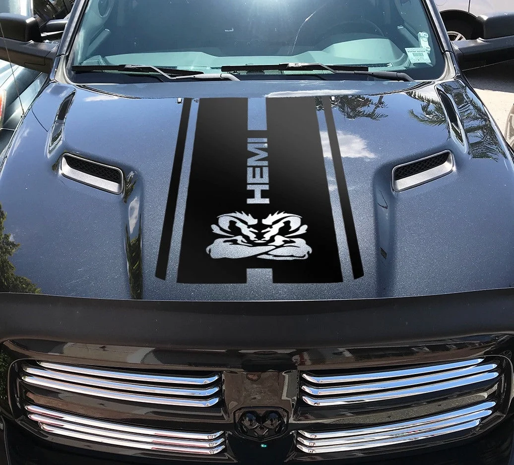 Виниловая наклейка с полосками для Dodge Ram 1500 2500 3500 Rebel Mopar Hood | Автомобили и