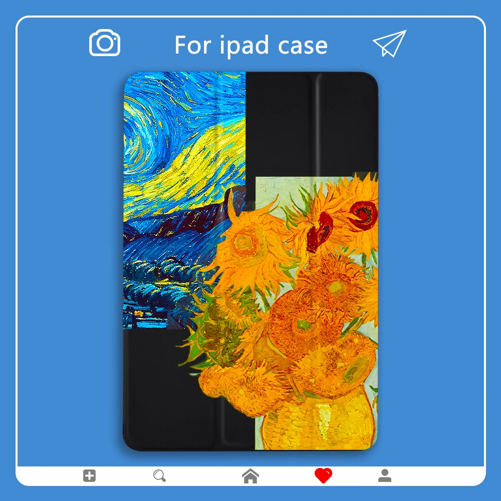 Чехол с подсолнухом Ван Гога для iPad ipad 7 го поколения звездное небо чехол из