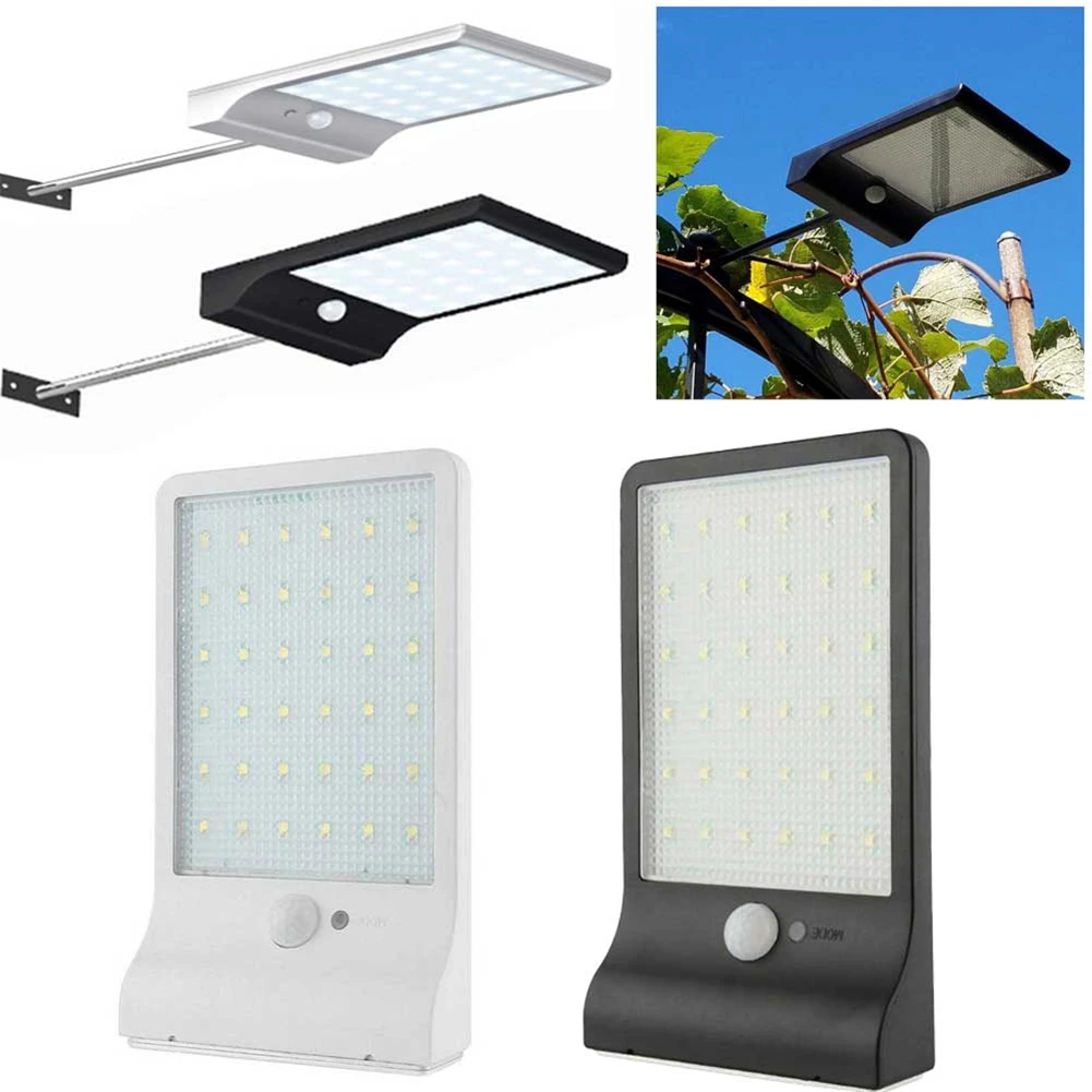 

1 шт. 36LED водонепроницаемый светильник на солнечных батареях с кронштейном датчик движения настенный светильник для наружного сада светиль...