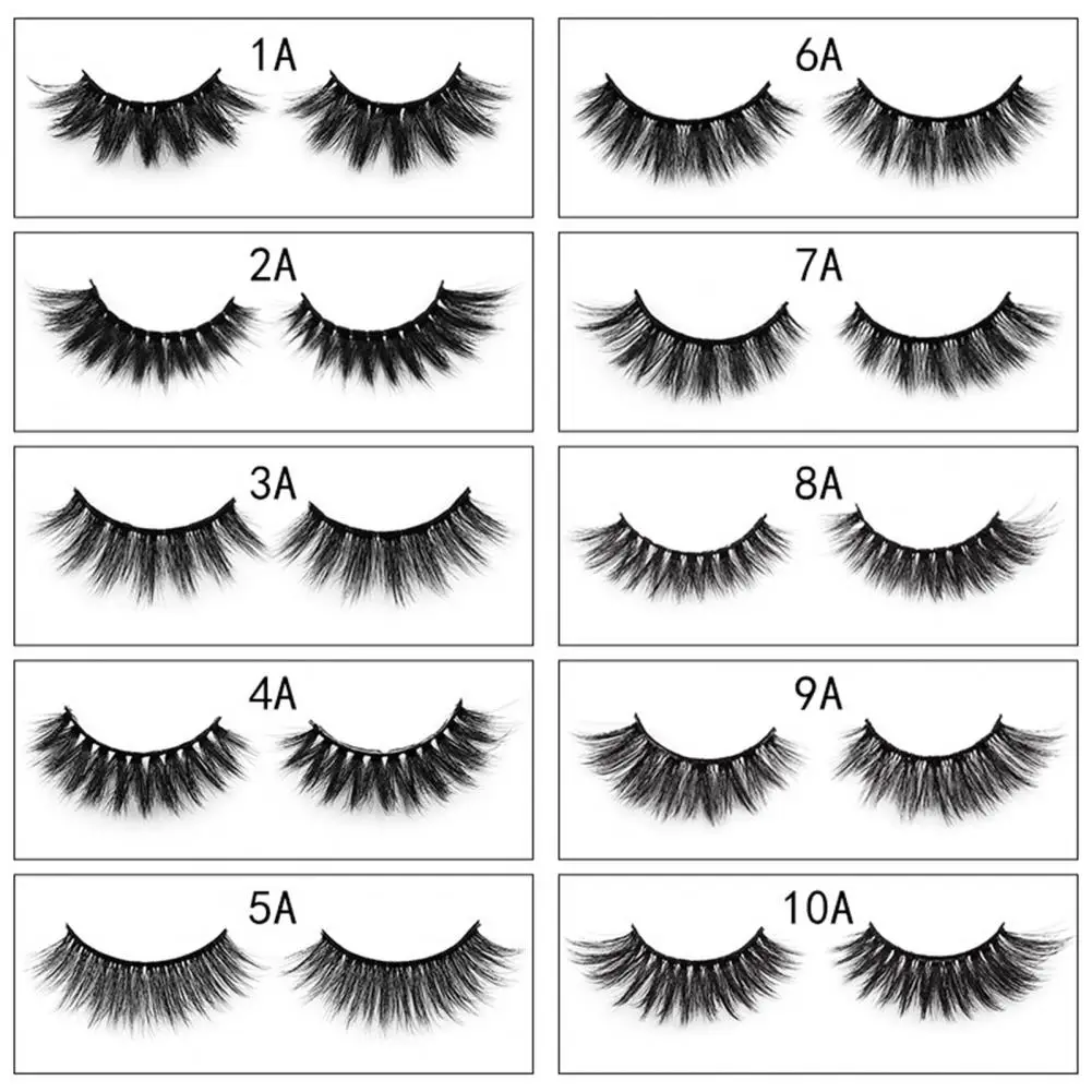

1 Pair Eye Lash Three Dimensional Thick Natural Effect Handmade Mink Hair Eyelash for Women