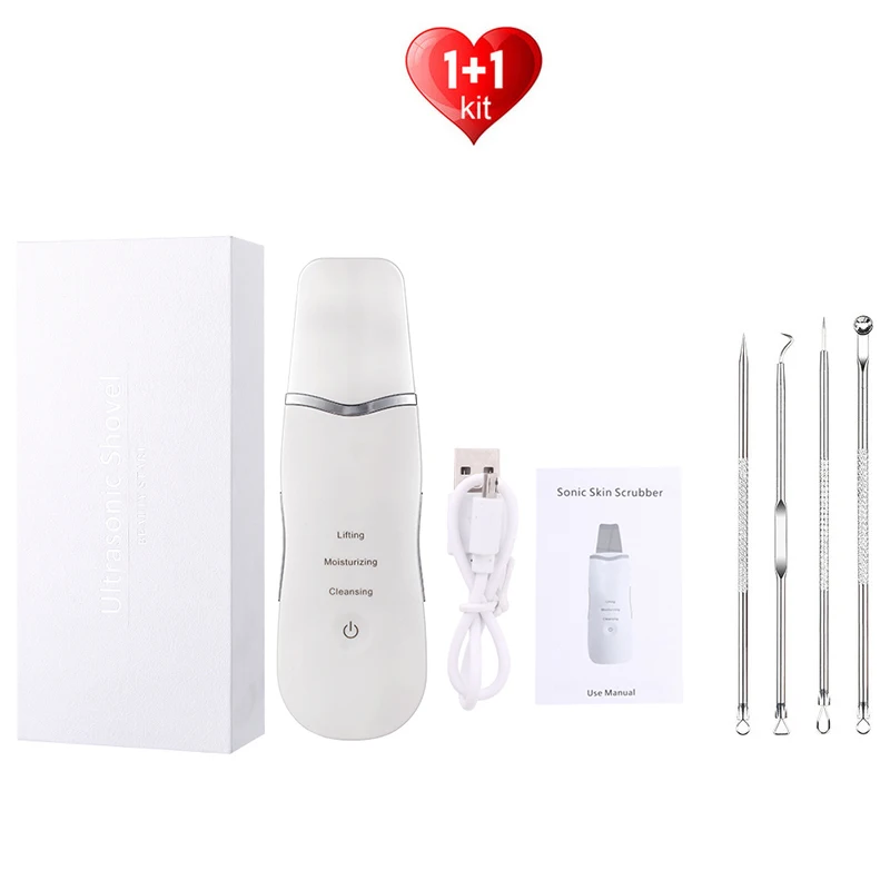 Ультразвуковой скруббер для отшелушивания лица глубокое очищение кавитационный