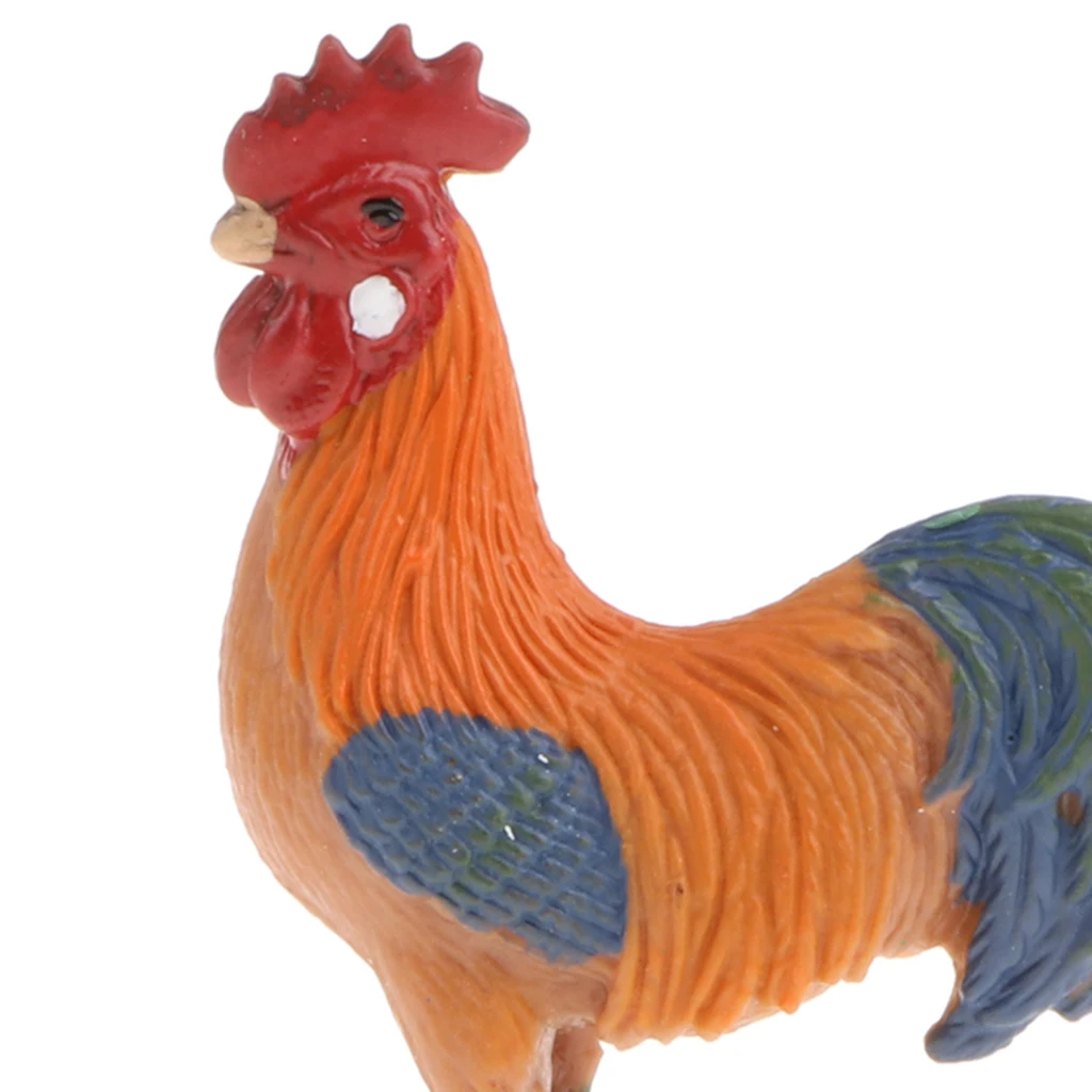 

2 Inch Mini Gallic Rooster Animal Action Figure Statue Kids Educational Toy Bag