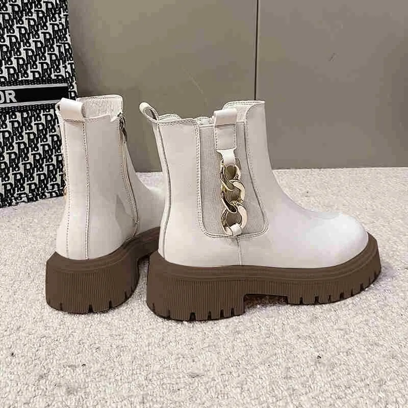 Autumn boots women's shoes women's shoes fashionable round leather ankle boots 2021 winter black boots comfortable boots