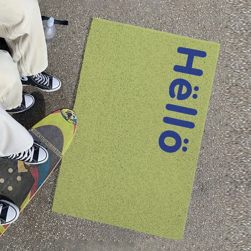 

Porch Creative Design Doormat Carpet PVC Anti-slip Mat Silk Loop Can Be Cut Custom Home Mat Carpet Welcome Rug Entrance Door Mat