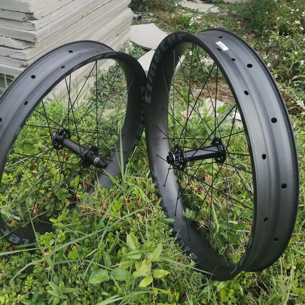 Колеса для фэтбайка 26er комплект колес из углеродного волокна бескамерная ширина