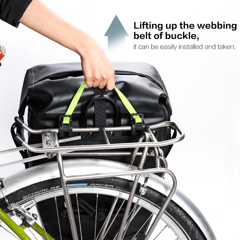 

Waterproof Bike Bag 27L Travel Cycling Bag Basket Bicycle Rear Rack Tail Seat Trunk Bags Bicycle Bags & Panniers