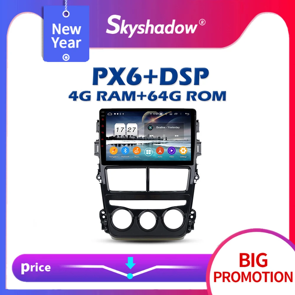 720P PX6 DSP Android 10 4G + 64G TDA7851 автомобильный DVD плеер Wifi Bluetooth 5 0 RDS радио GPS карта для Toyota