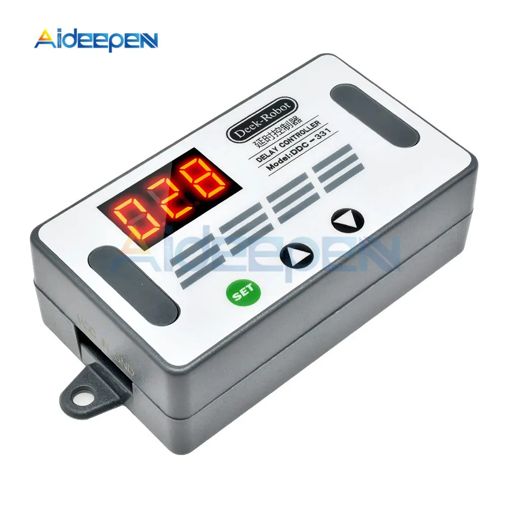 DDC-331 DC 12V цикл запуска реле задержки таймера светодиодный цифровой дисплей регулируемое Реле переключения времени с чехлом