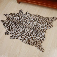 soft fur artificial animal skin rug carpet for bedroom living room skin fur carpet leopard cows print seat pad washable faux mat