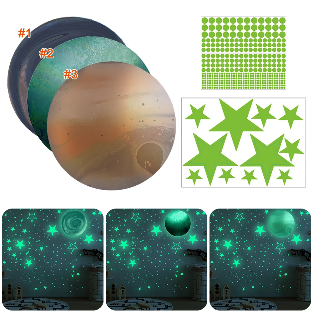 

Luminous Moon and Stars Wall Stickers for Kids Room Baby Nursery Home Decoration Wall Decals Glow in the Dark Bedroom Ceiling