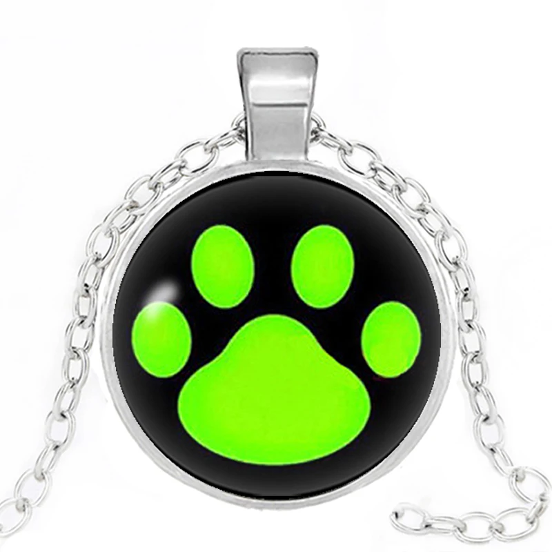 Ожерелье с божьей коровкой стеклянный круг животное ножка коготь брелок для