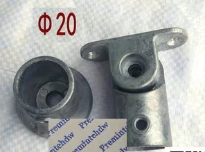 Round 20mm 4 шт./лот незавершенный квадратный круглый алюминиевый пол пост фланец лестницы перила балясины Регулируемый лоток муфта кронштейна фитинги - Цвет: Round 20mm