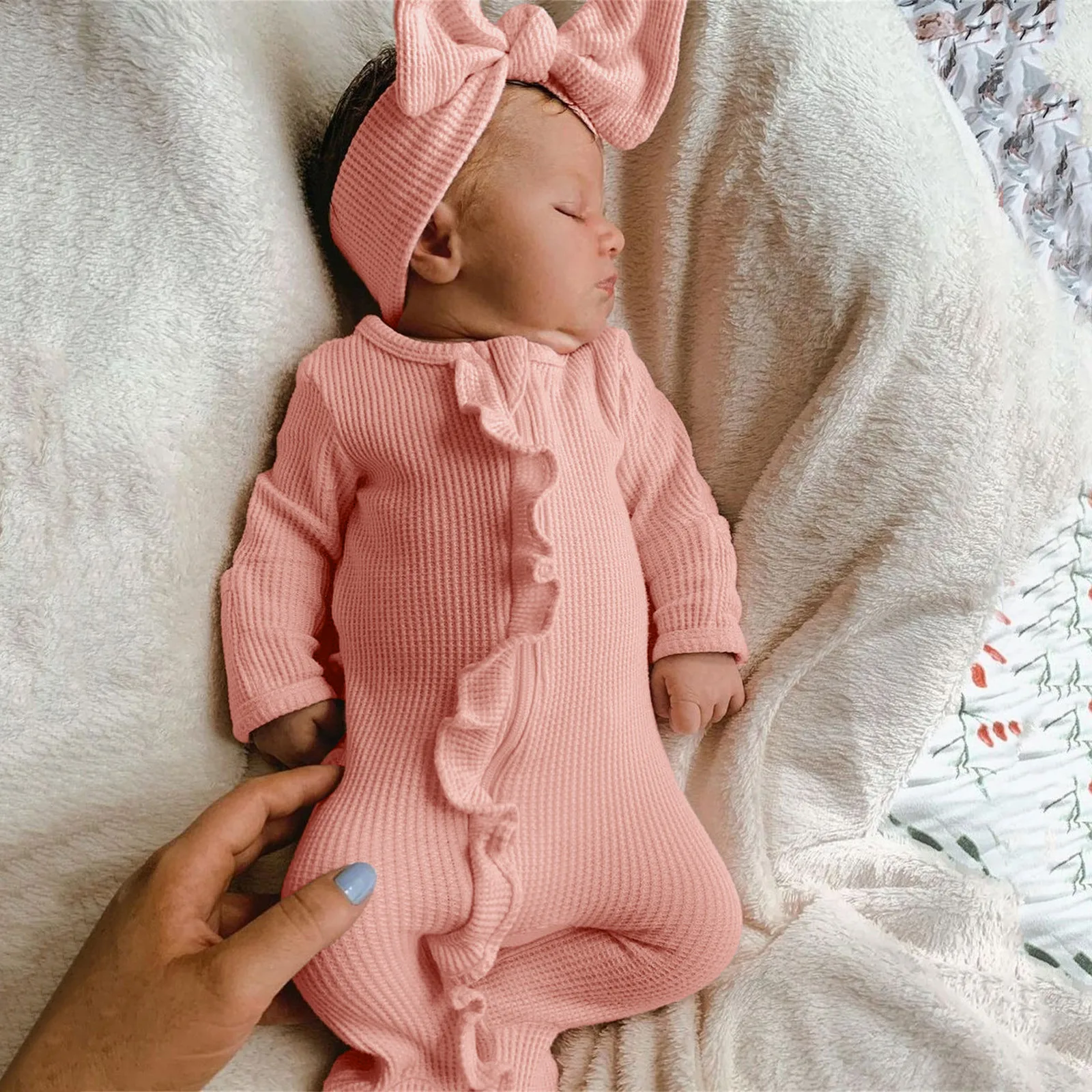 

Детская зимняя одежда для маленьких девочек и мальчиков, однотонная рифленая детская одежда, комплекты из 2 предметов для новорожденных