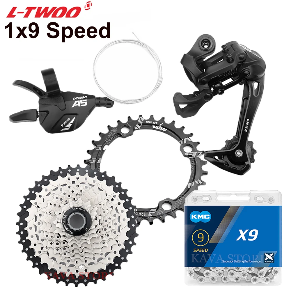 

LTWOO 9 Speed A5 Trigger Shifter 9S Rear Derailleur Sunshine 9V 28T 32T 42T 46T 50T 52T Cassette KMC X9 Chain for Shimano