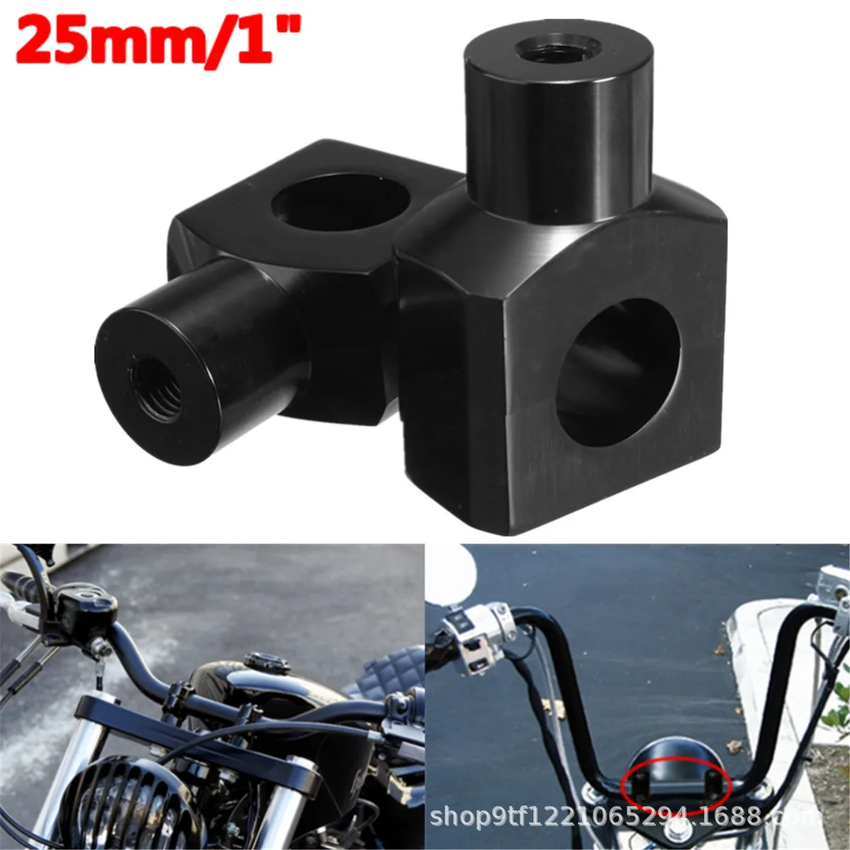 

Мотоциклетные черные рулевые подъемники 1 дюйм для Electra Glide Road King Shadow VT ACE Aero Spirit VLX 750 1100 VTX1300