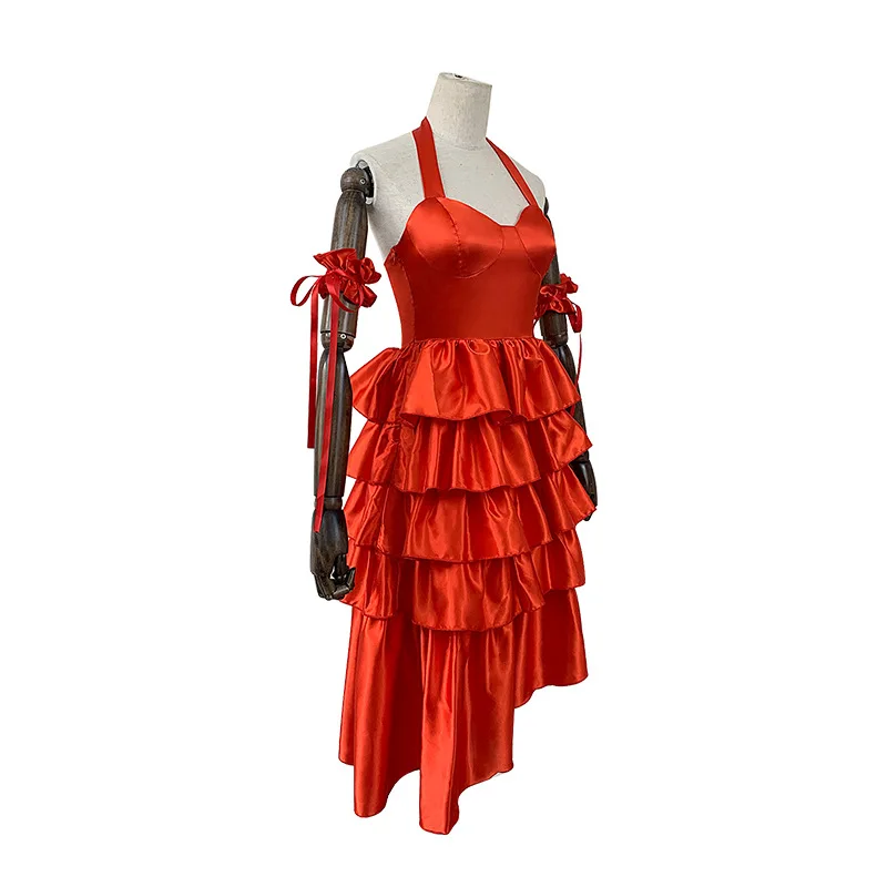 Харлин Косплей Костюмы Харли Квинн Платья Парик Женская Юбка Фанси Платье Юбки Хэллоуин Карнавальная Вечеринка Секси
