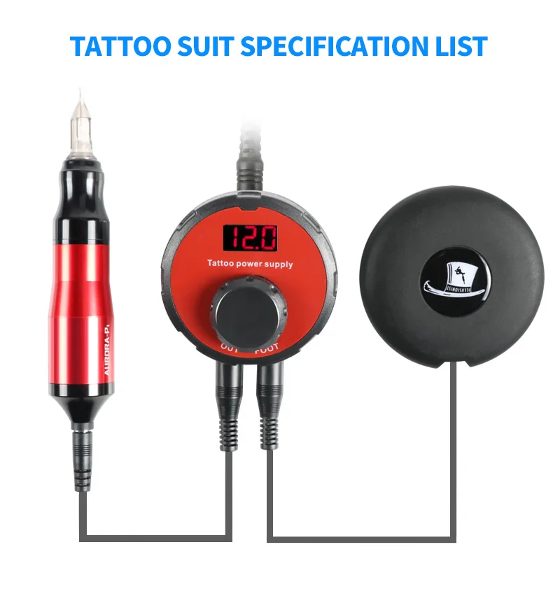 Профессиональная машинка для тату Вращающаяся ручка набор мага мощная ножная