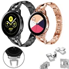 Ремешок металлический со стразами для Samsung Galaxy Watch 42 ммActive 2 40 44Gear S2, сменный Браслет для женщин, Ширина 20 мм