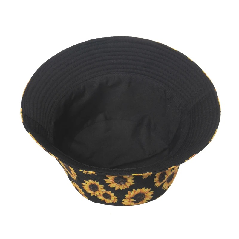 Панама FOXMOTHER для мужчин и женщин модная с принтом в виде подсолнуха черным