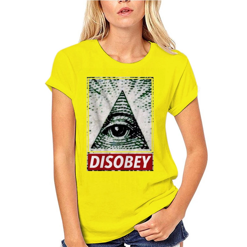 

Disobey New World Order T Shirt Top Anonymous Revolution Illuminati 4chan Eye Fashion Men Printed T-Shirts Top Tee Plus Size