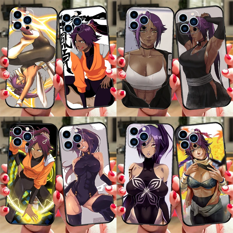 Yoruichi Shihoin отбеливающий аниме чехол для iPhone 13 11 12 14 Pro Max XS XR X 8 7 6S Plus 13 mini мягкий чехол Fundas Capa Shell